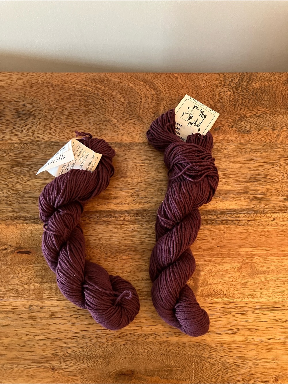 Classic Elite Avignon Pima Silk Aubergine Plum Yarn Lot of 6 Cotton Silk